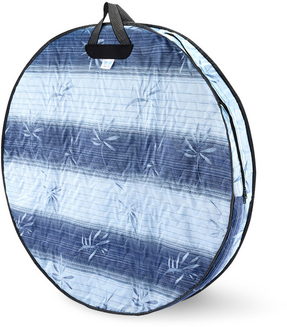 남원목기공예사 3중누빔 원형상커버, 블루화이트혼합색, 1개