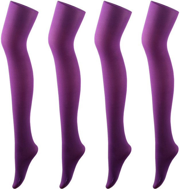 애니레그 여성용 컬러 고탄력 타이즈 팬티 스타킹 80D 4p