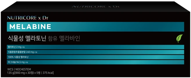 뉴트리코어 식물성 멜라토닌 함유 멜라바인, 30정, 5개 - 쿠팡