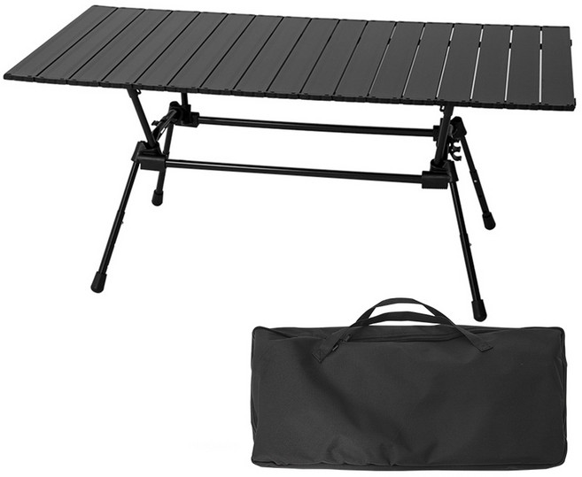 캠프빌리지 좌식입식 겸용 프레임테이블 빠른설치형, 블랙