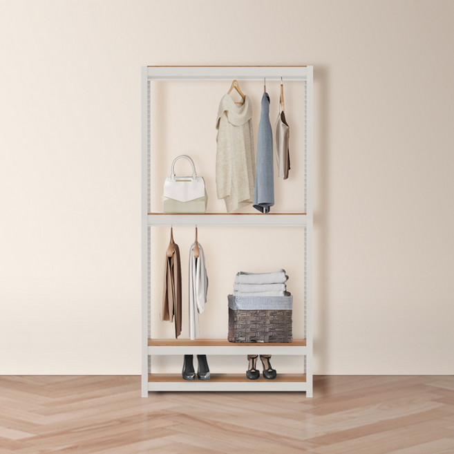 홈던트하우스 국내 제조 4단 행거봉, 화이트