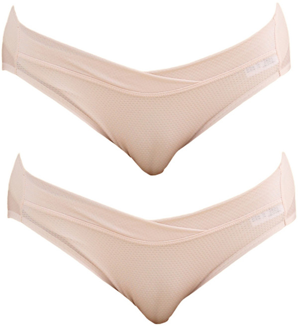 쁘띠마리에 인견 브이랩 로우 빅사이즈 임부 골반 팬티 2p
