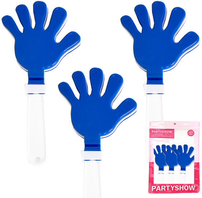 파티쇼 응원용 대형 손바닥 짝짝이, 블루, 3개