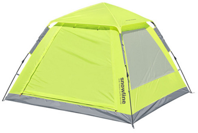 스노우라인 원터치 오토쉐이드 텐트, 네온그린, 4인용