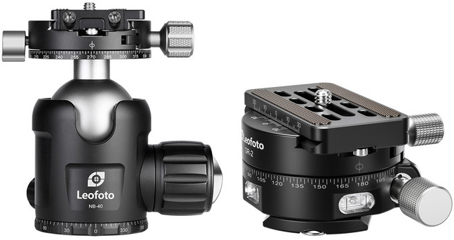 레오포토 볼헤드 + 플레이트 + 기어헤드 패닝클램프 세트, NB-40(볼헤드), NP-50(플레이트), GR-2(클램프), 1세트