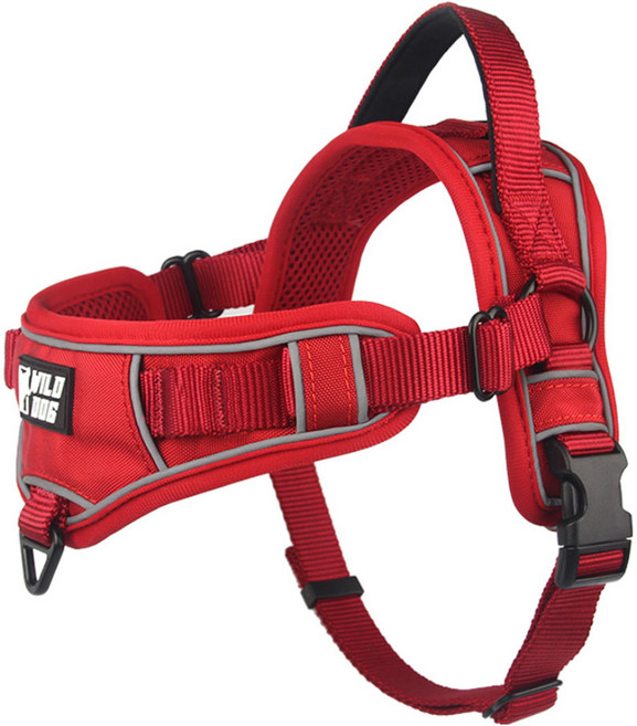 와일드독 강아지 이지 하네스, 레드, 1개