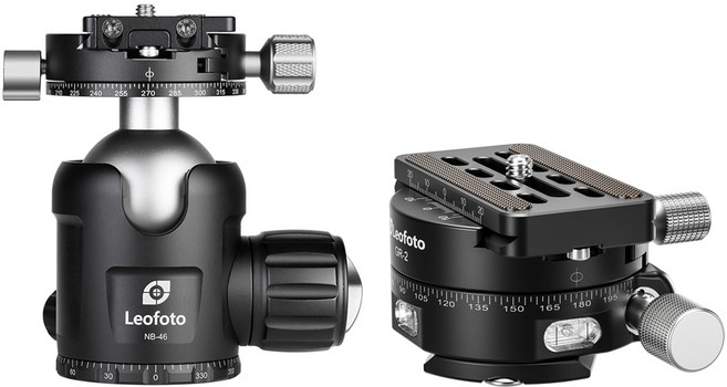 레오포토 볼헤드 + 플레이트 + 기어헤드 패닝클램프 세트, NB-46(볼헤드), NP-60(플레이트), GR-2(클램프), 1세트