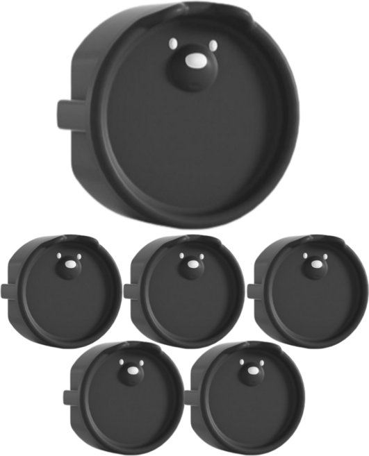 원더파파 귀여운 곰돌이 콘센트 안전마개, 블랙, 6개