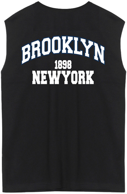 일루소 남성용 WD 브루클린 1898 뉴욕 특양면 민소매 티셔츠