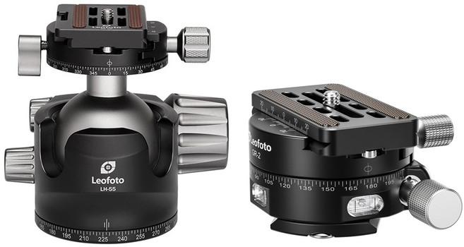 레오포토 볼헤드 + 플레이트 + 기어헤드 패닝클램프 세트, LH-55R(볼헤드), NP-60(플레이트), GR-2(클램프), 1세트