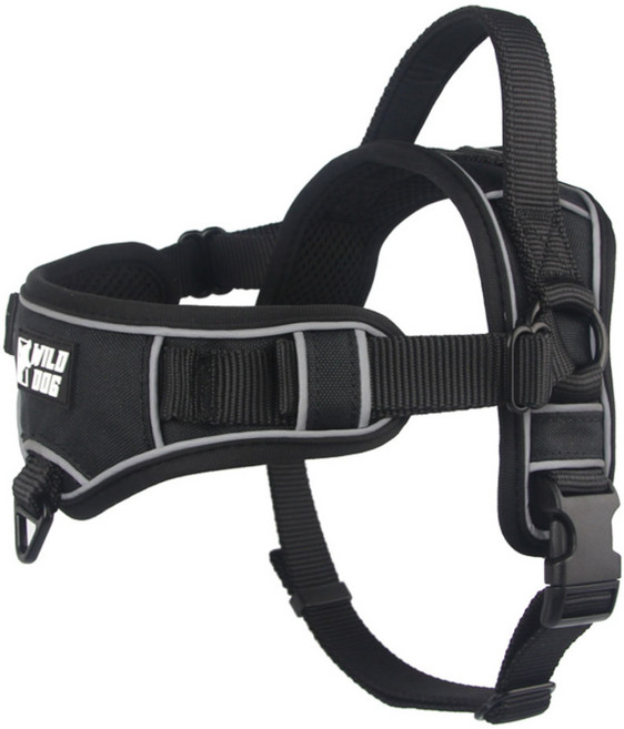 와일드독 강아지 이지 하네스, 블랙, 1개