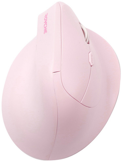 로이체 인체공학 저소음 버티컬 멀티페어링 충전식 블루투스 무선 마우스, RX-750V, 벚꽃 핑크