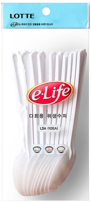 롯데이라이프 다회용 위생수저, 10개입, 1개