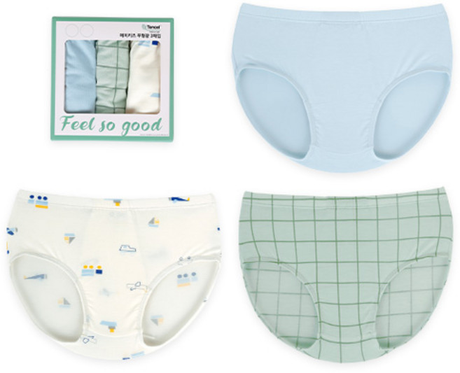 메이키즈 유아동 주니어 남아 붕붕스퀘어 모달 삼각 팬티 3종 세트