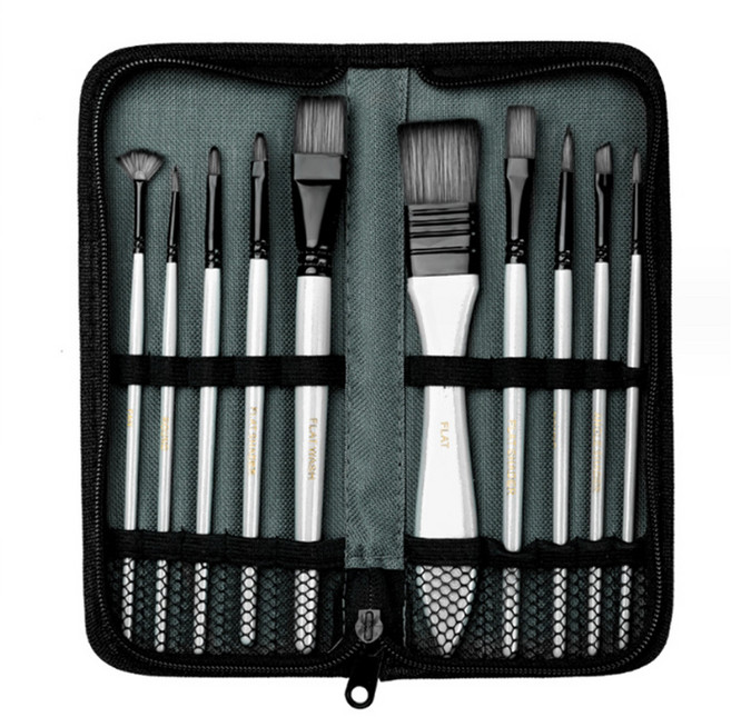 알로데 퀄리티 파우치 붓 10종 세트 TYPE 02 화이트, 1세트