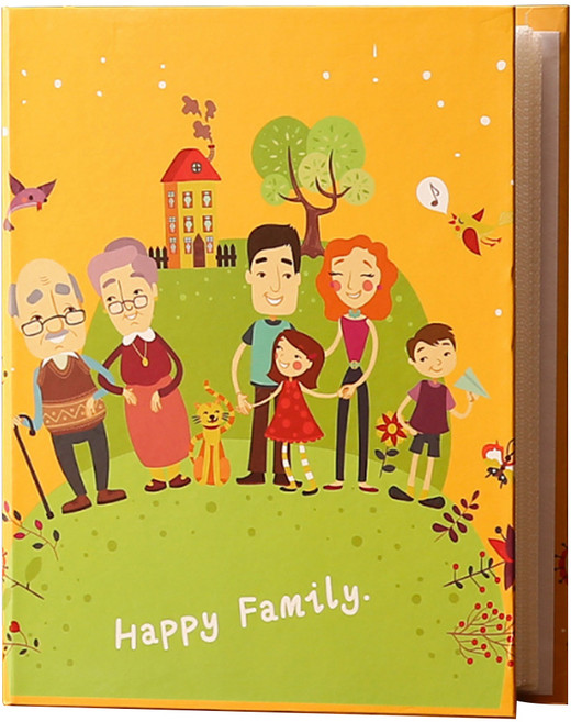 알로데 타임러스 보관 삽입형 사진 앨범 29.5 x 21 cm, 01 해피패밀리, 50매