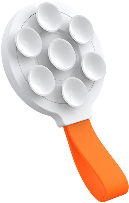 기어쉴드 맥세이프 흡착식 실리콘 휴대폰 마운트, 화이트 오렌지, 1개