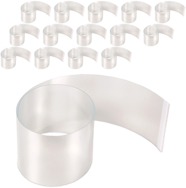 케이크 무스띠 접착형 10 x 70cm, 투명, 15개