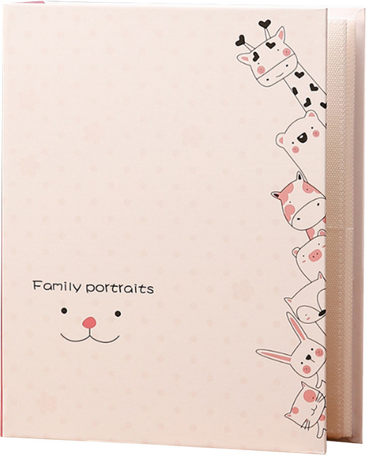 알로데 타임러스 보관 삽입형 사진 앨범 29.5 x 21 cm, 03 동물패밀리, 50매
