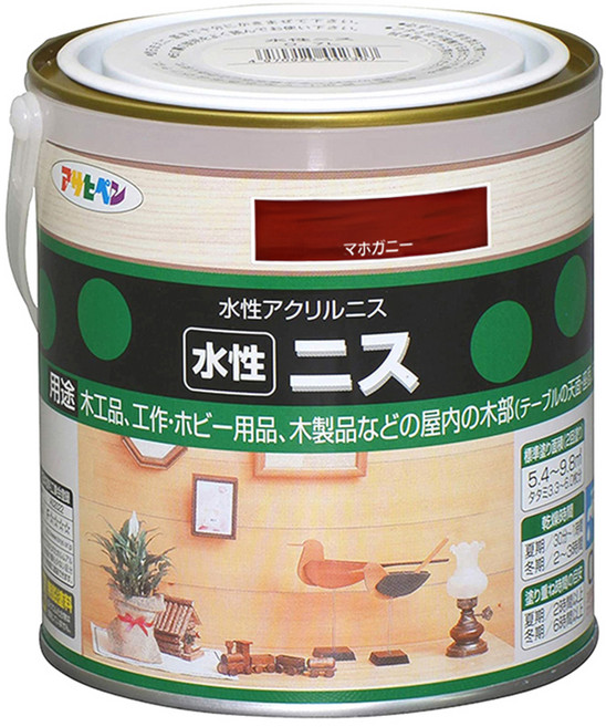 ASAHIPEN 日本水性木器著色清漆 暗紅木 700ml, 1罐
