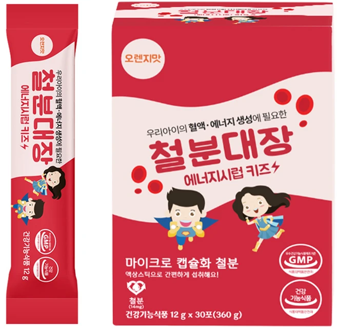 철분대장 에너지시럽 키즈 30p, 360g, 1개 - 쿠팡