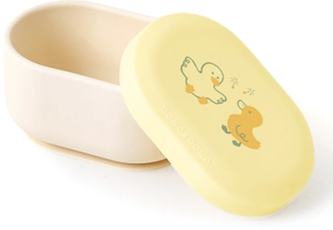 도노도노맘마존 국그릇 흡착볼 + 뚜껑 세트, 덕키옐로우, 1세트 - 쿠팡