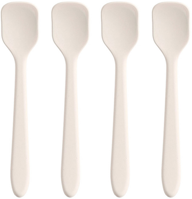 이지실리 실리콘 이유식 요거트 스푼, 화이트, 4개