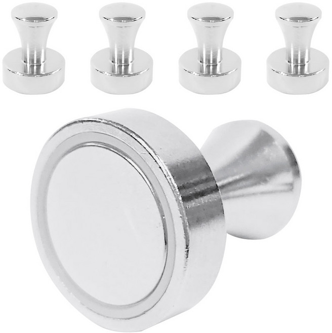 네오디움 메탈 도장자석 20mm, 실버, 5개