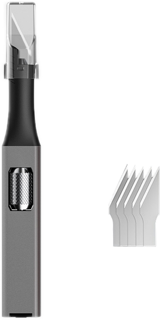 코히모 다용도 정밀 아트 조각 서각칼 접목도 도장칼 그레이 + 리필 칼날 5p 세트 3W341