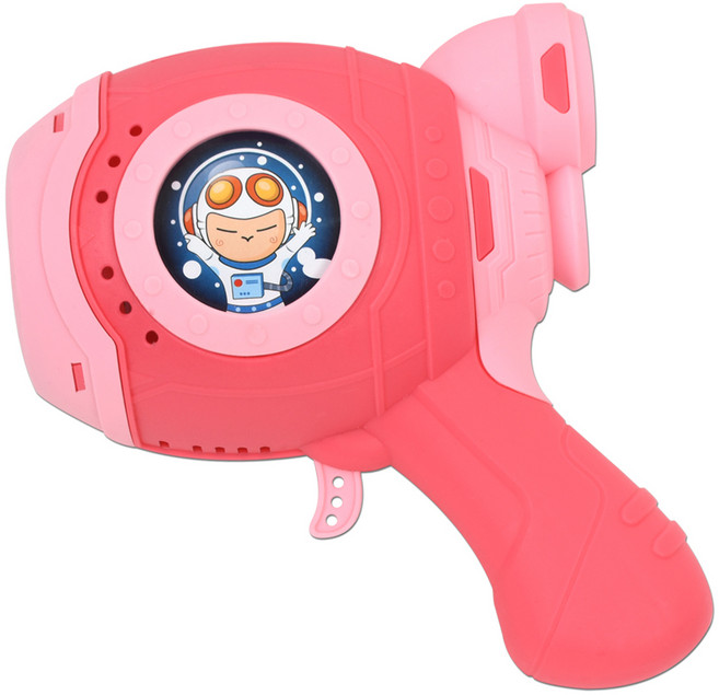 스페이스 비누방울 자동 버블건 + 용액 50ml 세트, 분홍, 1세트