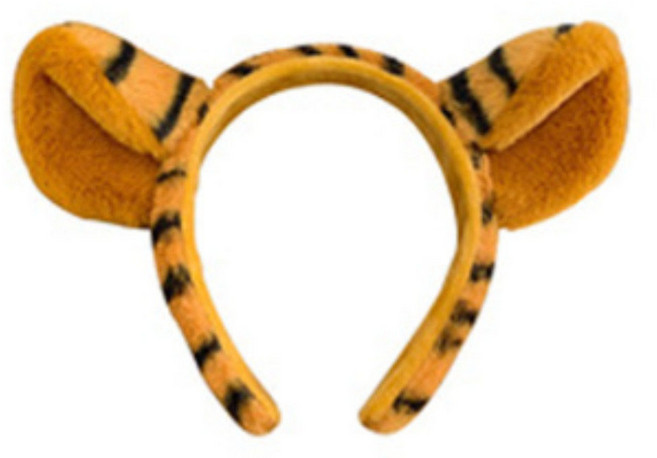 미미파티 동물 파티 생일 인싸 놀이공원 체육대회 운동회 머리띠, 복슬호랑이 오렌지, 1개