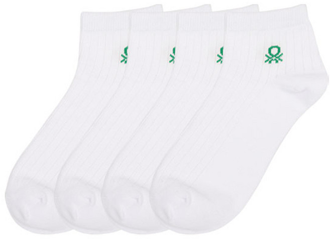 베네통 포인트로고 단목 4켤레 세트 BTDPLSXS