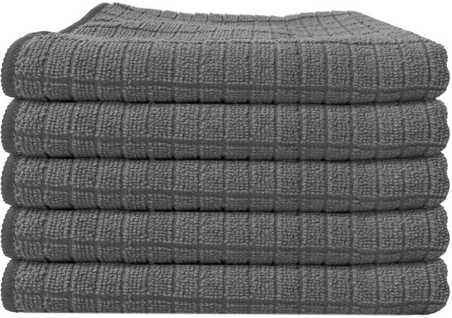 월드크린 고급 극세사 바둑 행주 그레이, 5개