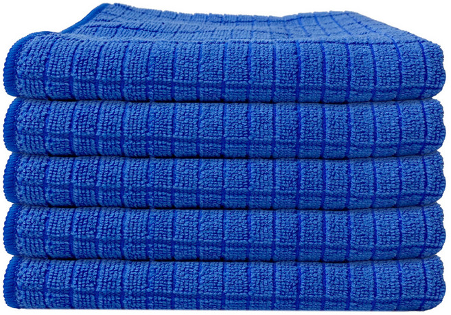 월드크린 고급 극세사 바둑 행주 블루, 5개