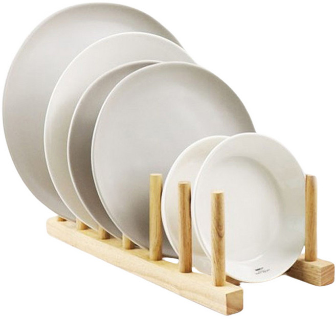 UH홈데코 원목 접시꽂이, 1개, 연한나무색