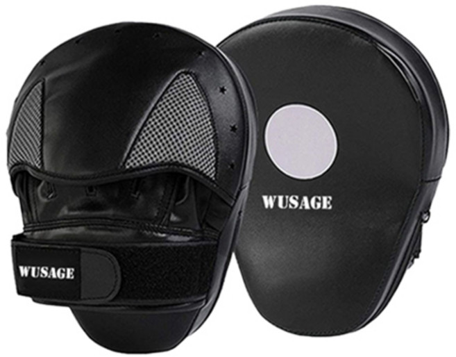 블럭마트 복싱 스파링 훈련미트, 블랙, 2개