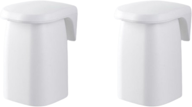 포유리빙 거꾸로 자석 양치컵, 화이트, 2개