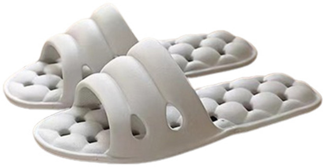 에버하우스 여행용 접이식 호텔 기내용 슬리퍼, 라이트그레이, 1개