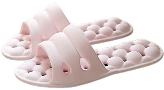 에버하우스 여행용 접이식 호텔 기내용 슬리퍼, 핑크, 1개