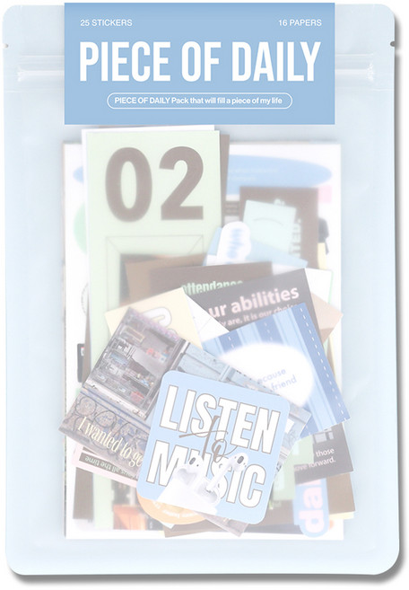 워너디스 피스 오브 데일리 엽서 스티커 팩, 혼합색상, 1개