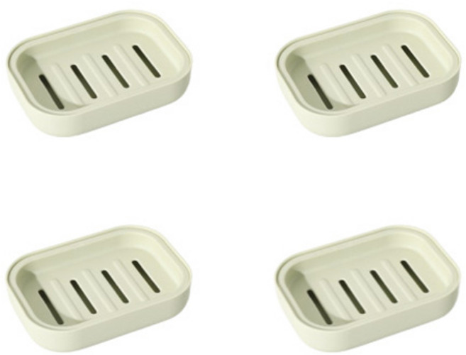 정상아이앤 욕실 물빠짐 사각 비누받침, 민트, 4개