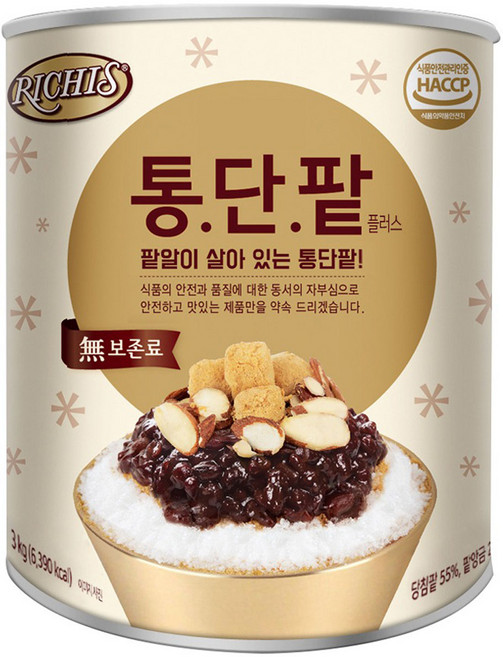 리치스 통단팥 플러스, 3kg, 1개