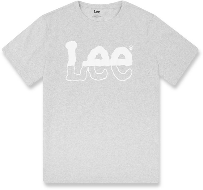 Lee 中性款雙色Logo短袖T恤 LM12SK091, 灰色