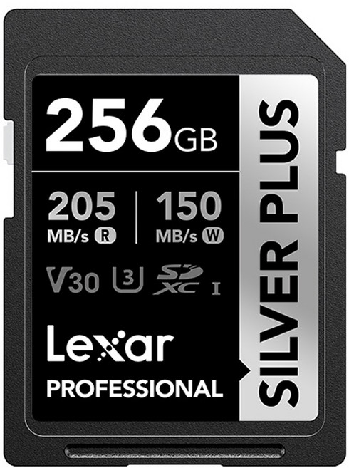 렉사 캐논 소니 니콘 후지 SILVER PLUS V30 UHS-I 카메라 메모리 SD카드 LSDSIPL256G-BNNNG, 256GB, 1개