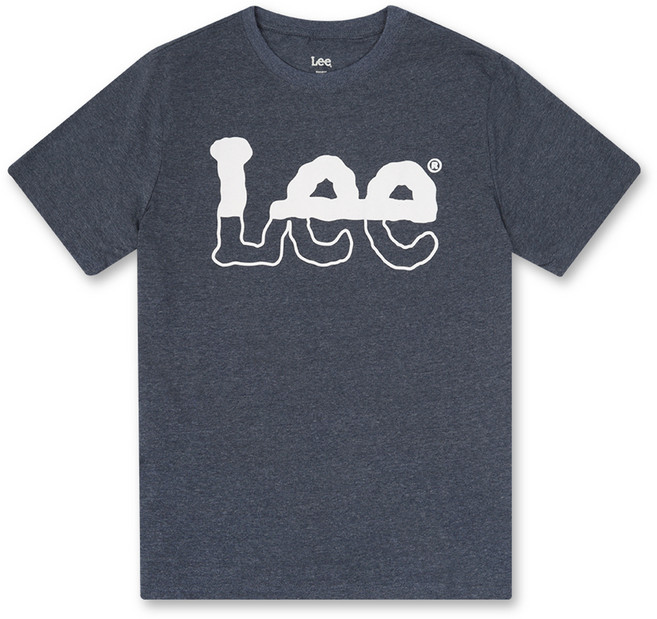 Lee 남녀공용 스플리트 탑 아웃라인 로고 티셔츠 LM12SK091