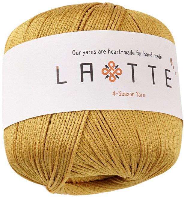실바람섬유 라떼 뜨개실, 04 머스타드, 1개
