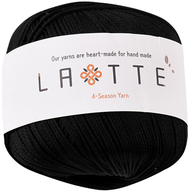 실바람섬유 라떼 뜨개실, 02 검정, 1개