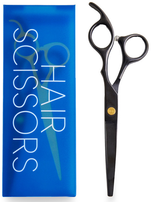 넬릭 스타일컷 엣지 미용 가위 일반형, 메탈 블랙, 1개