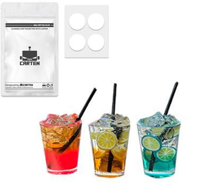 카템 차량용 미니미 피규어 아이스카페 3종 + 양면테이프 세트, 혼합색상, 1세트