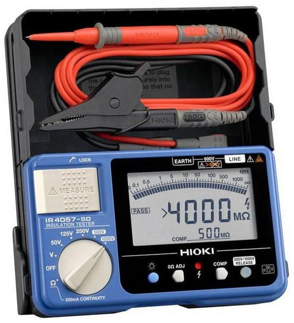 히오끼 디지털 절연 저항계 IR4057-50 4166809, 본체만, 1개